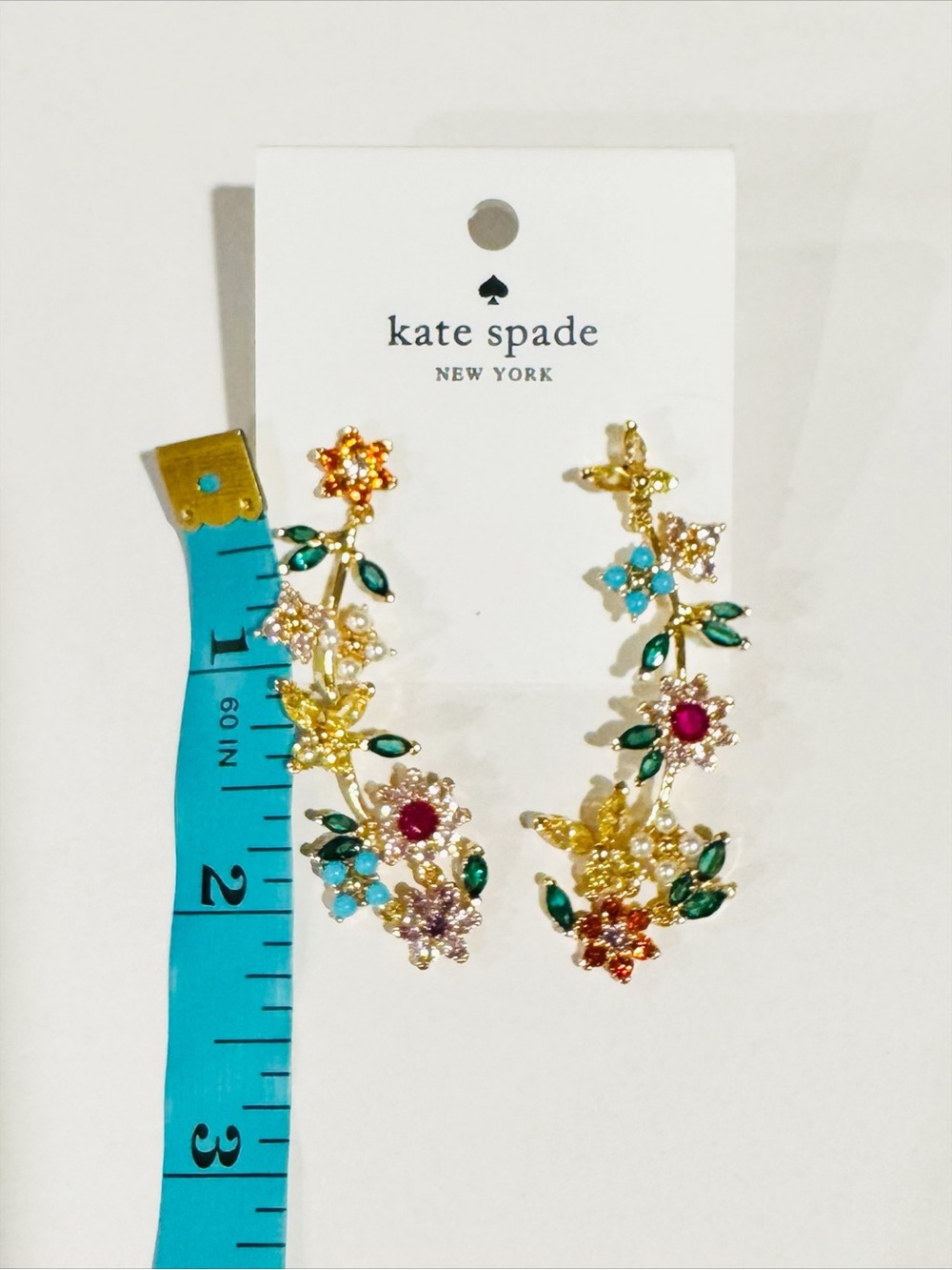 Kate Spade | New Bloom Statement Earrings - Whimsical Garden Party Colorful- NWT - Picture 4 of 6